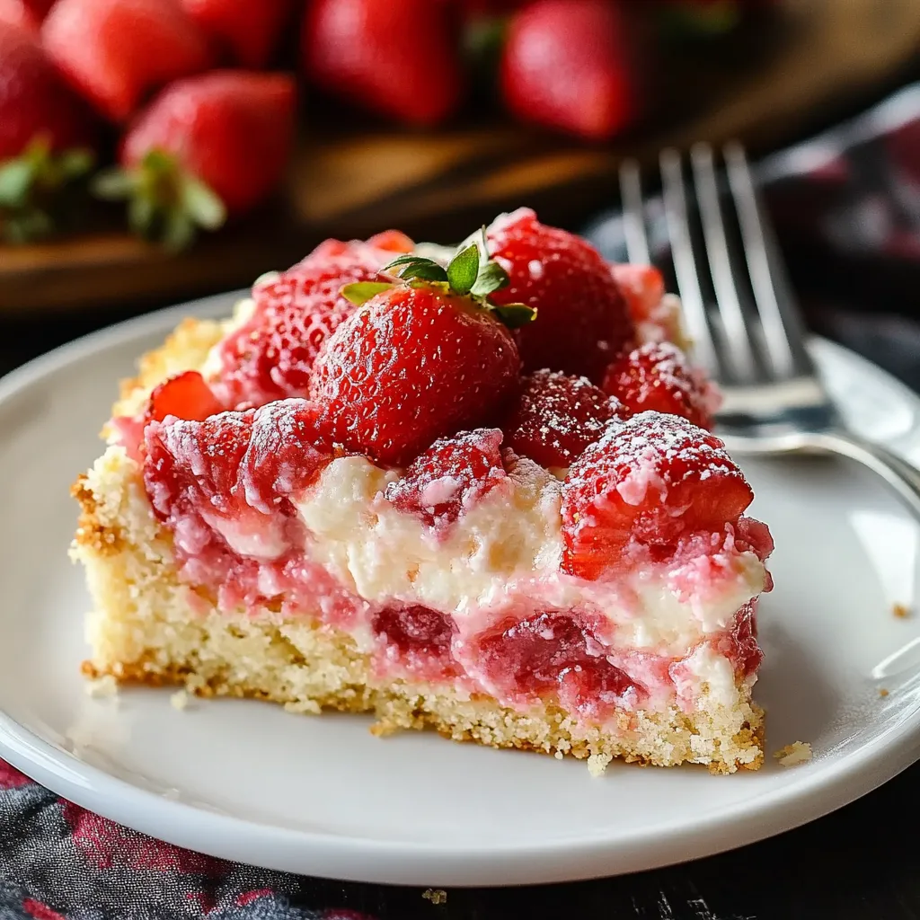 Strawberry Cheesecake Dump Cake