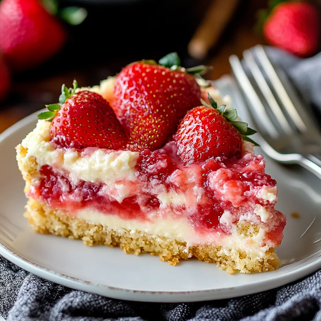 Easy Strawberry Cheesecake Dump Cake