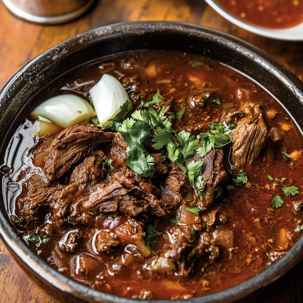 Close-up Authentic Birria Recipe