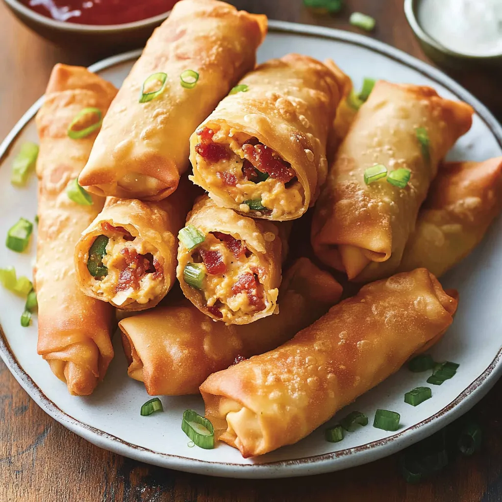 Crispy Jalapeno Popper Egg Rolls