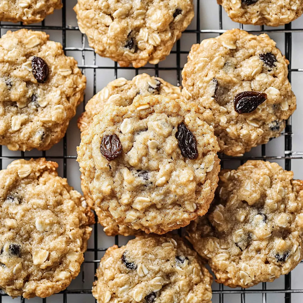 Soft & Chewy Oatmeal Raisin Cookies