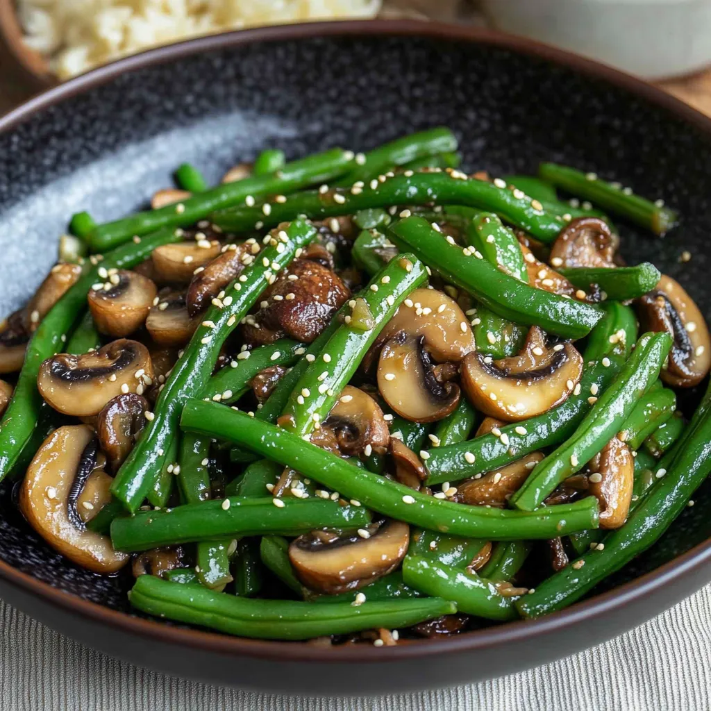 Easy Green Bean Mushroom Stir-fry