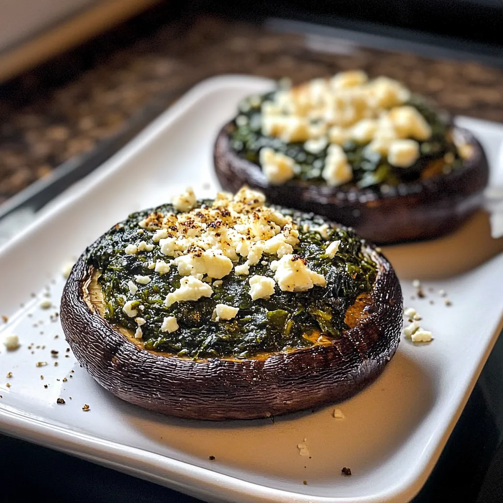 Stuffed Portobello Mushrooms with Feta