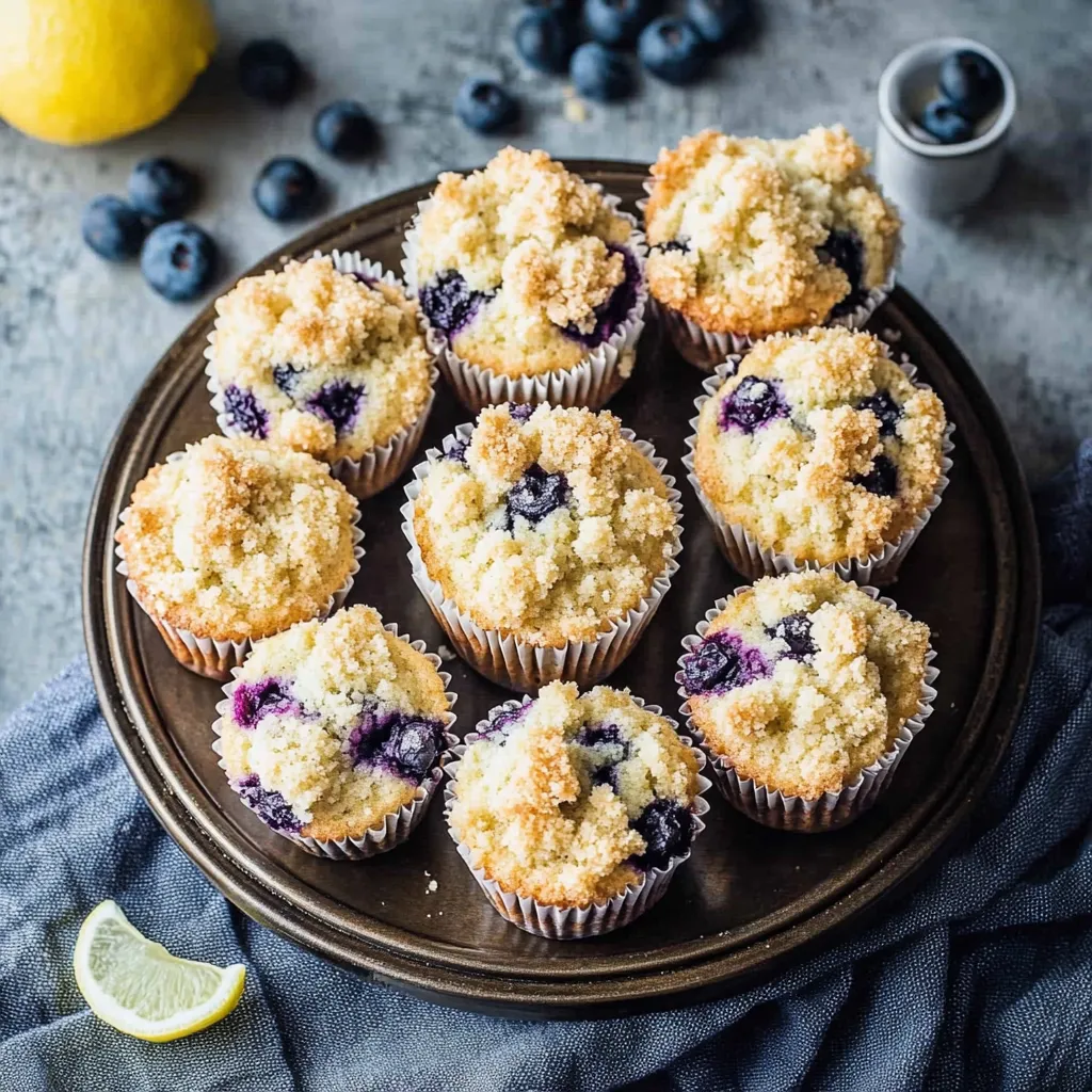 Sourdough Blueberry Muffins