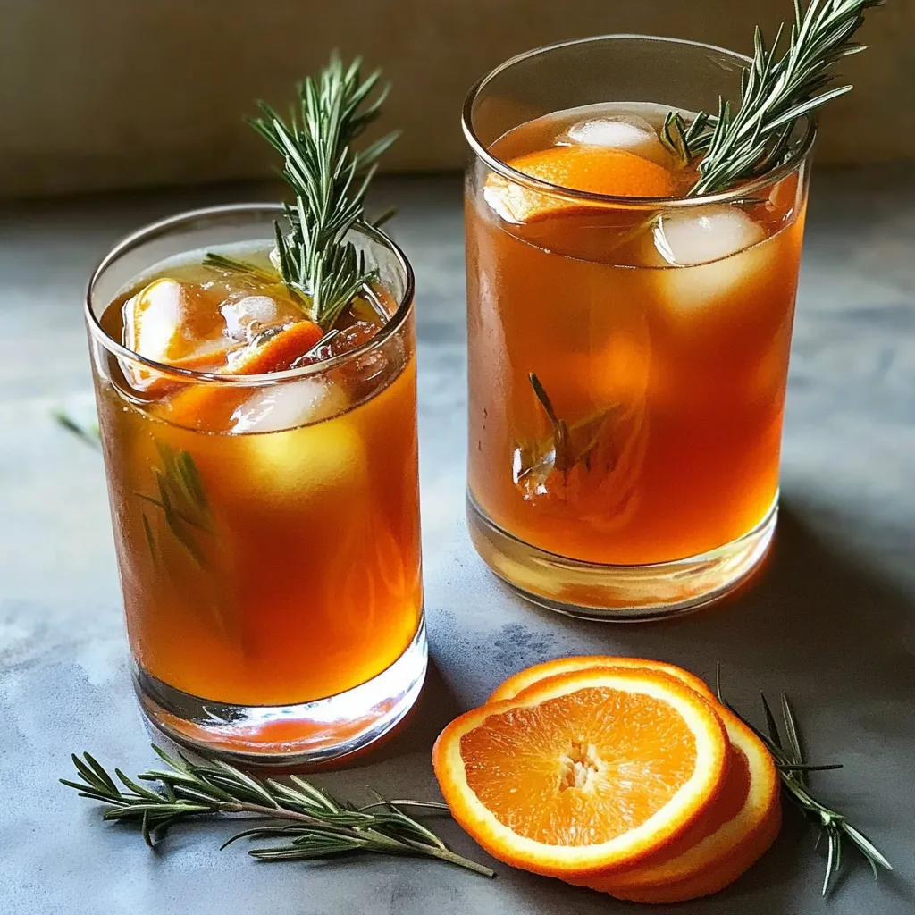 Refreshing Orange Rosemary Iced Tea