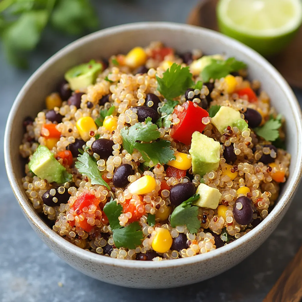 Close-up Southwest Quinoa Salad Recipe