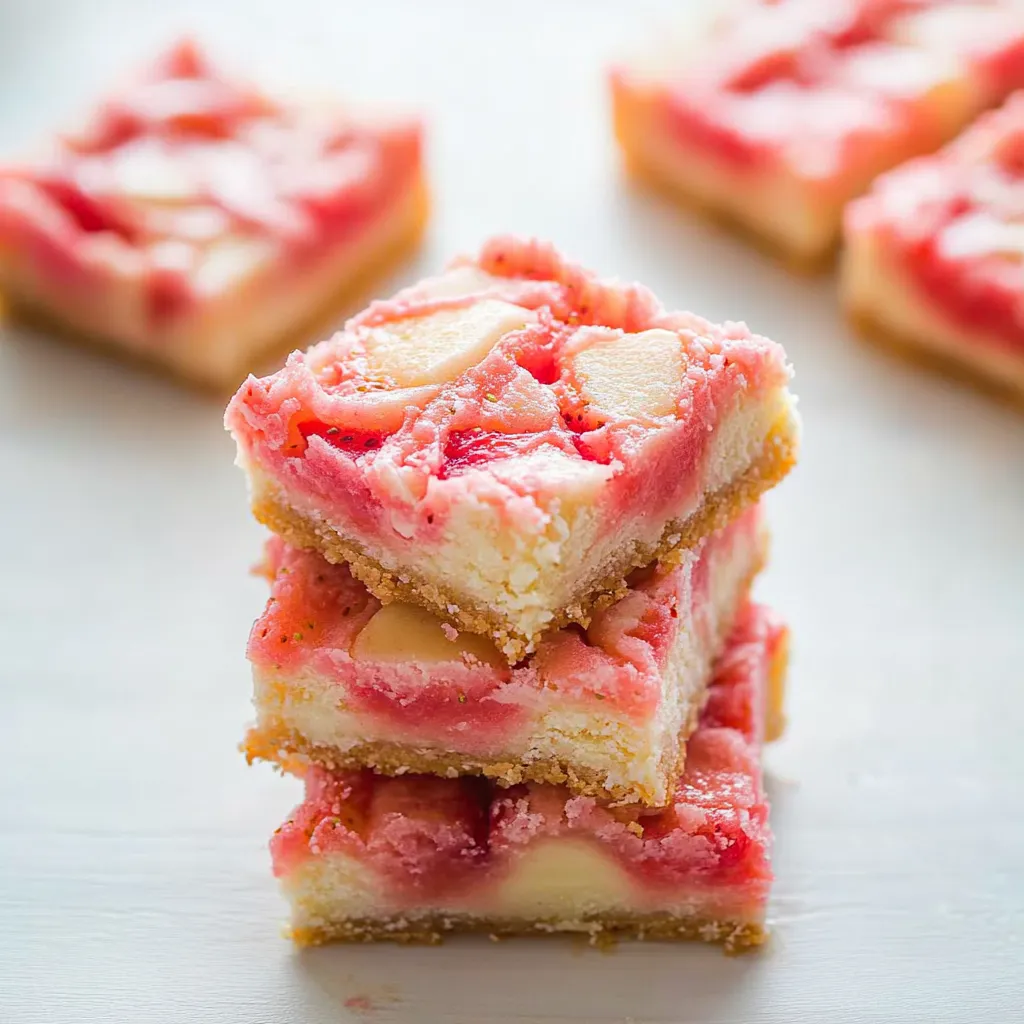 Strawberry White Chocolate Gooey Bars