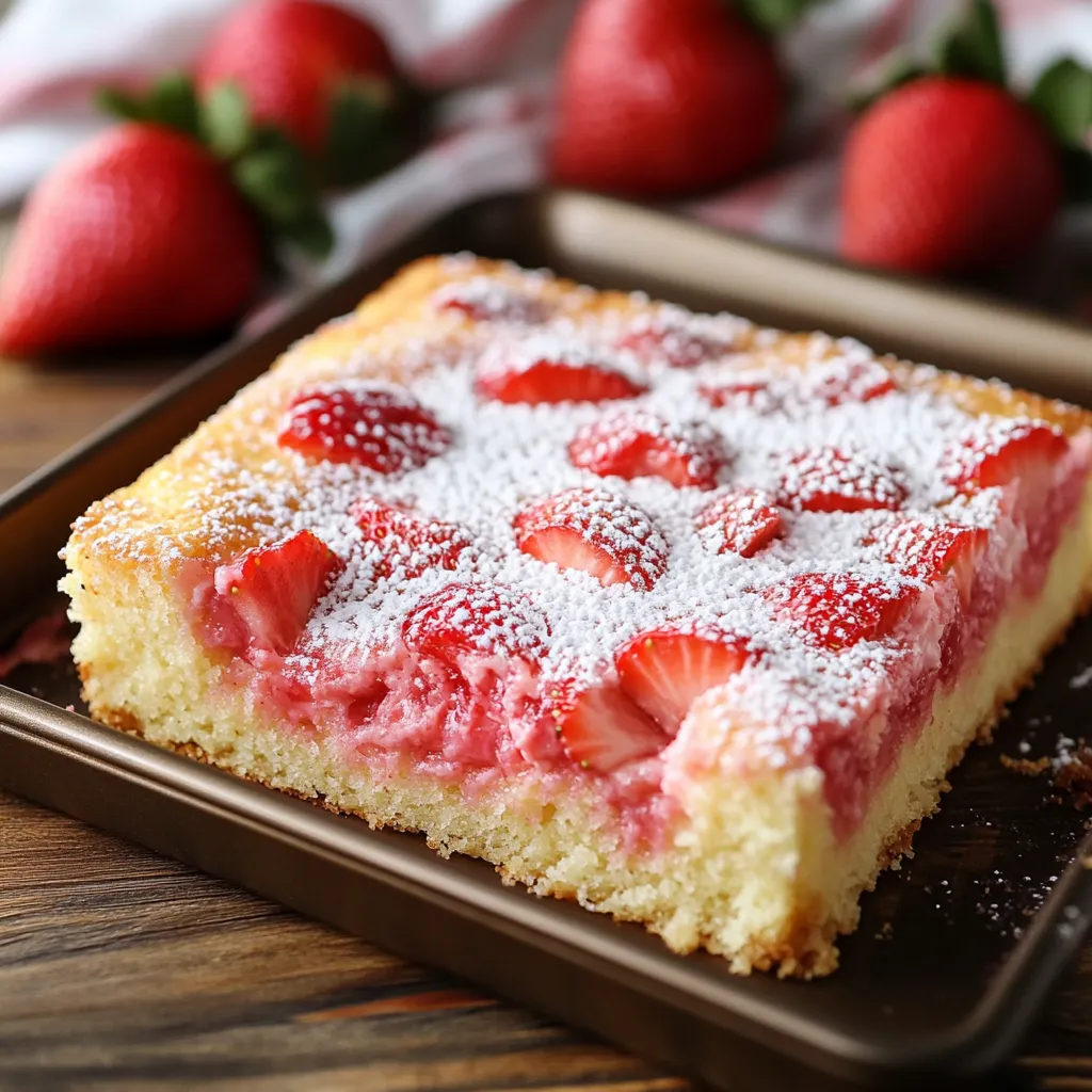 Delicious Strawberry Butter Cake