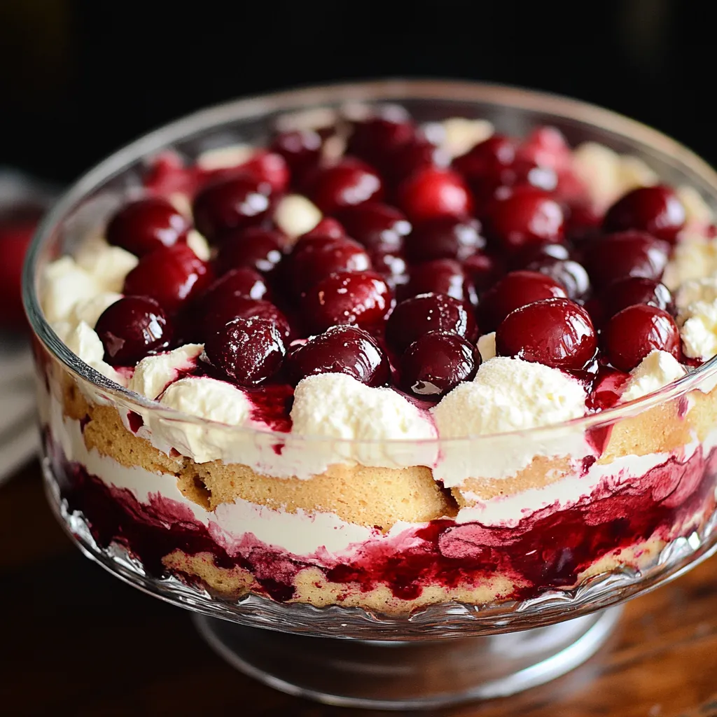 A glass bowl filled with a delicious dessert, including cherries and whipped cream.