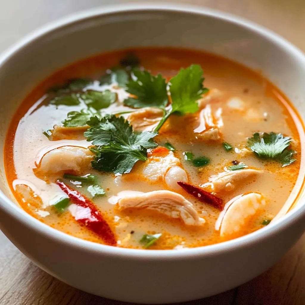 A bowl of soup with vegetables and chicken in it.