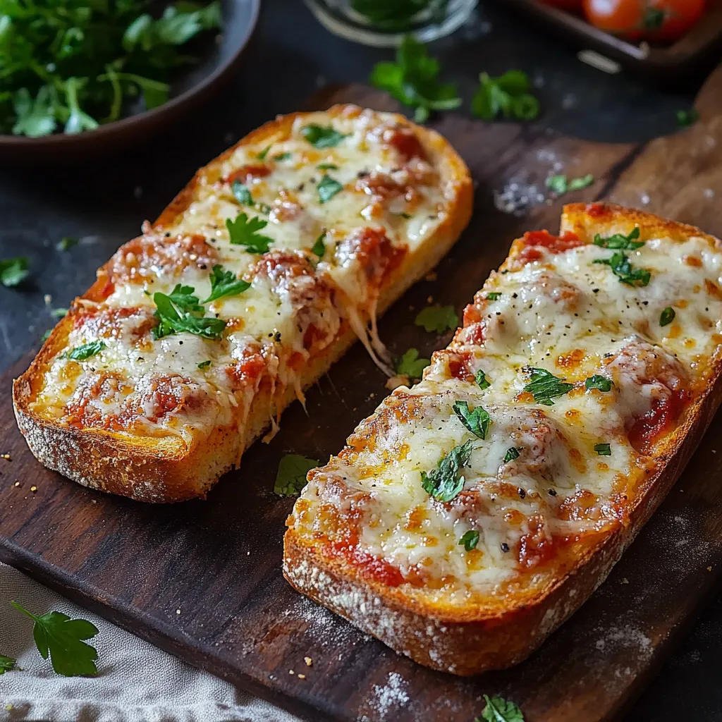 Two pieces of cheese and tomato pizza on a wooden board.