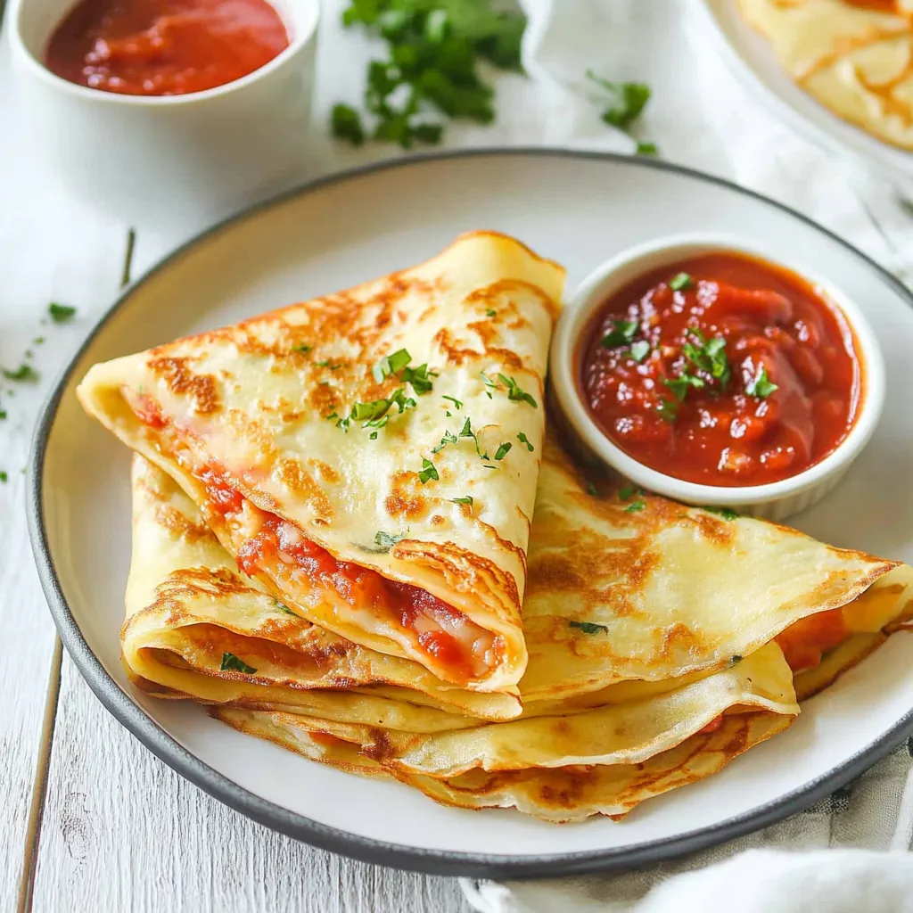 A plate of food with a sauce on the side.