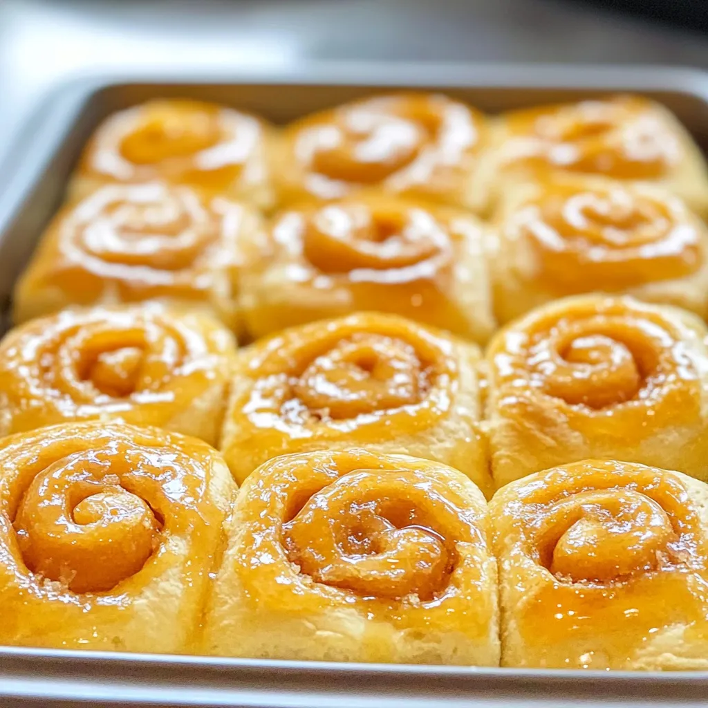 A pan of pastries with swirls on top.