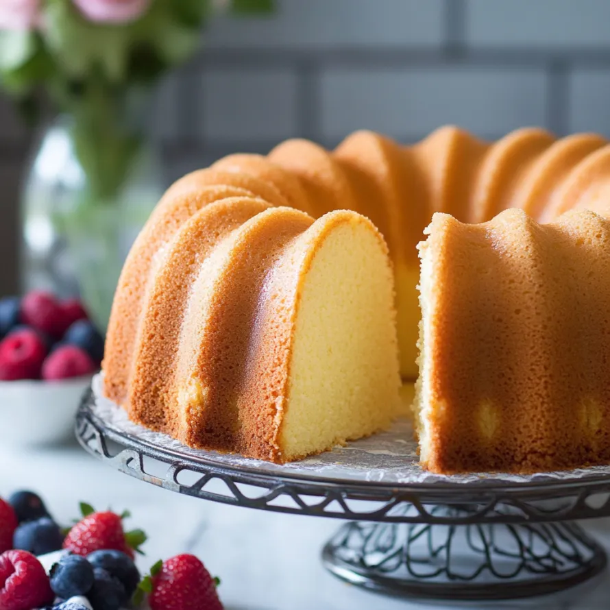A slice of cake on a plate.