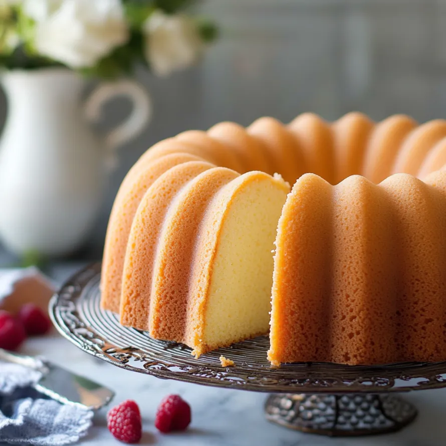 A cake on a plate.