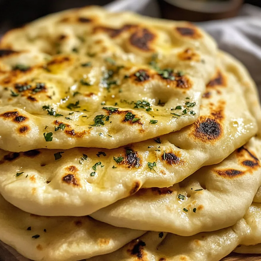A stack of pita bread with oil on top.