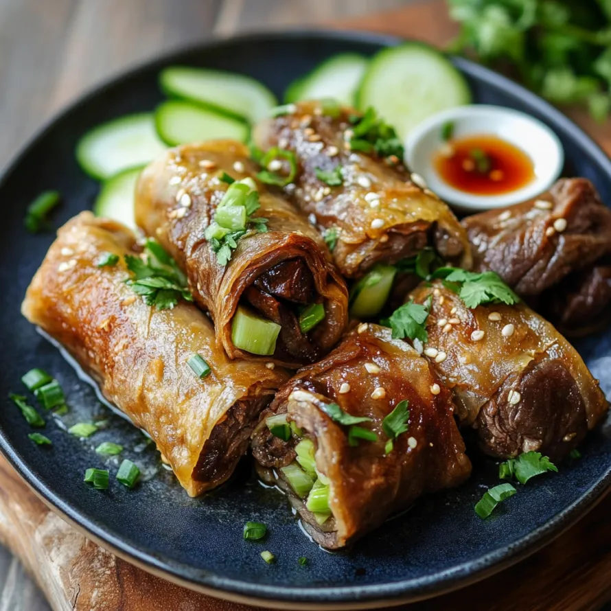 A plate of food with meat and vegetables.
