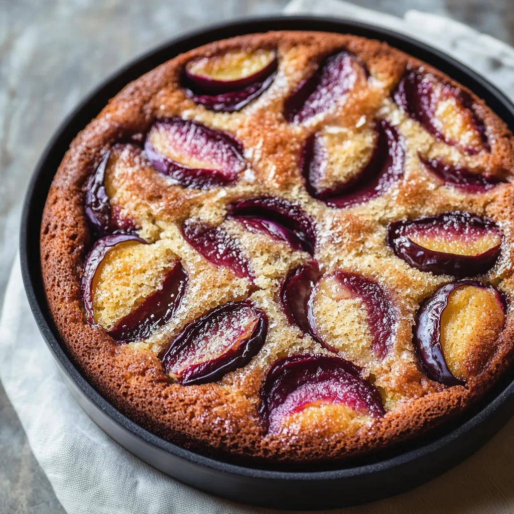 A cake with fruit on top.