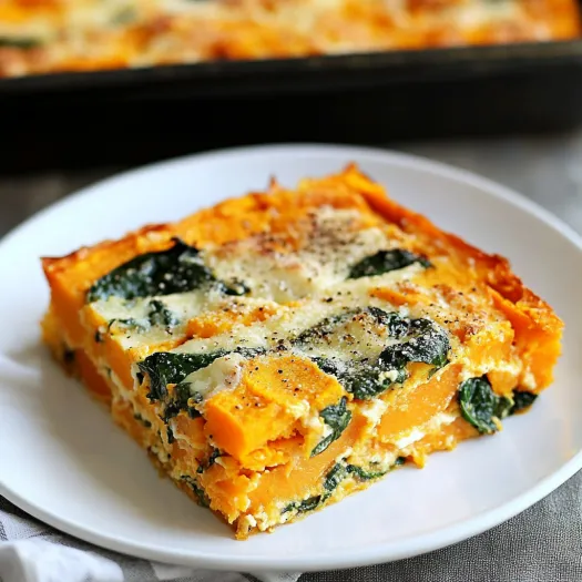 A slice of pizza with cheese and spinach on a white plate.