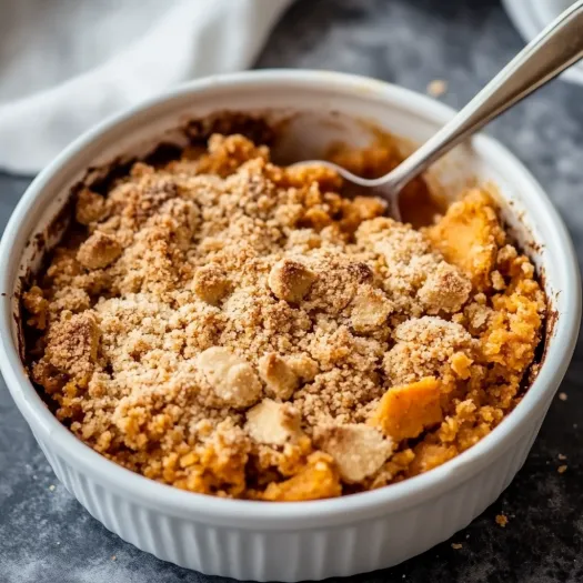 A bowl of food with a spoon in it.