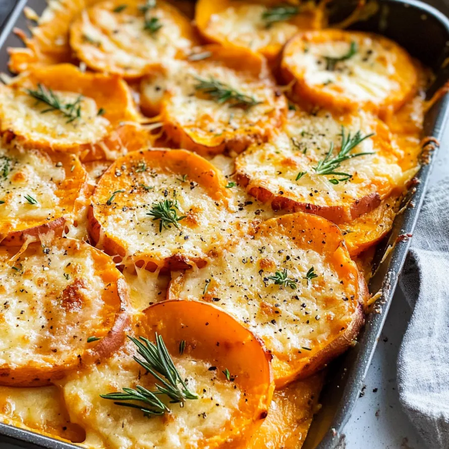 A pan of food with cheese and vegetables.