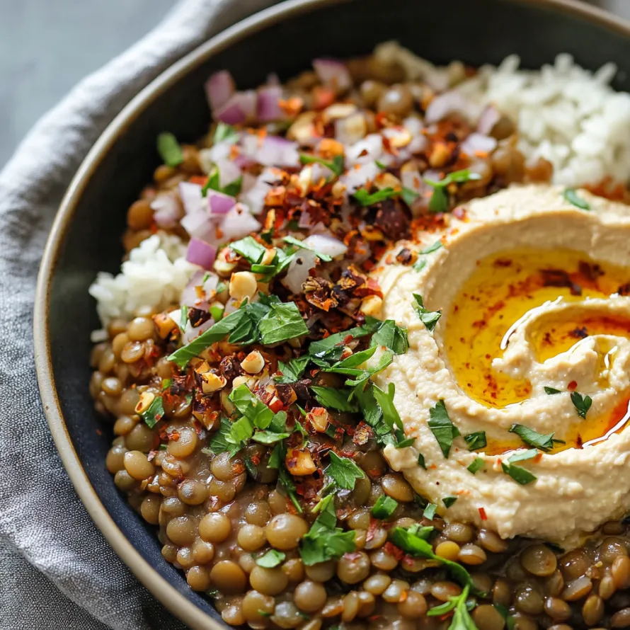 A bowl of food with a yellow sauce.