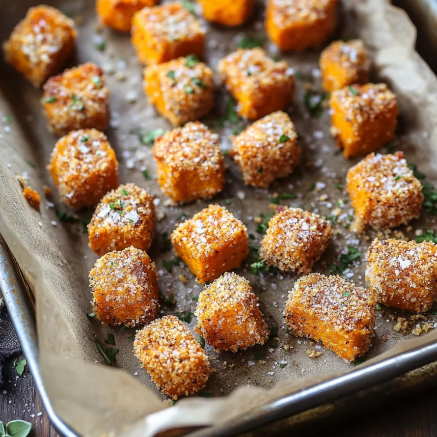 A tray of food with a sprinkle of seasoning on top.