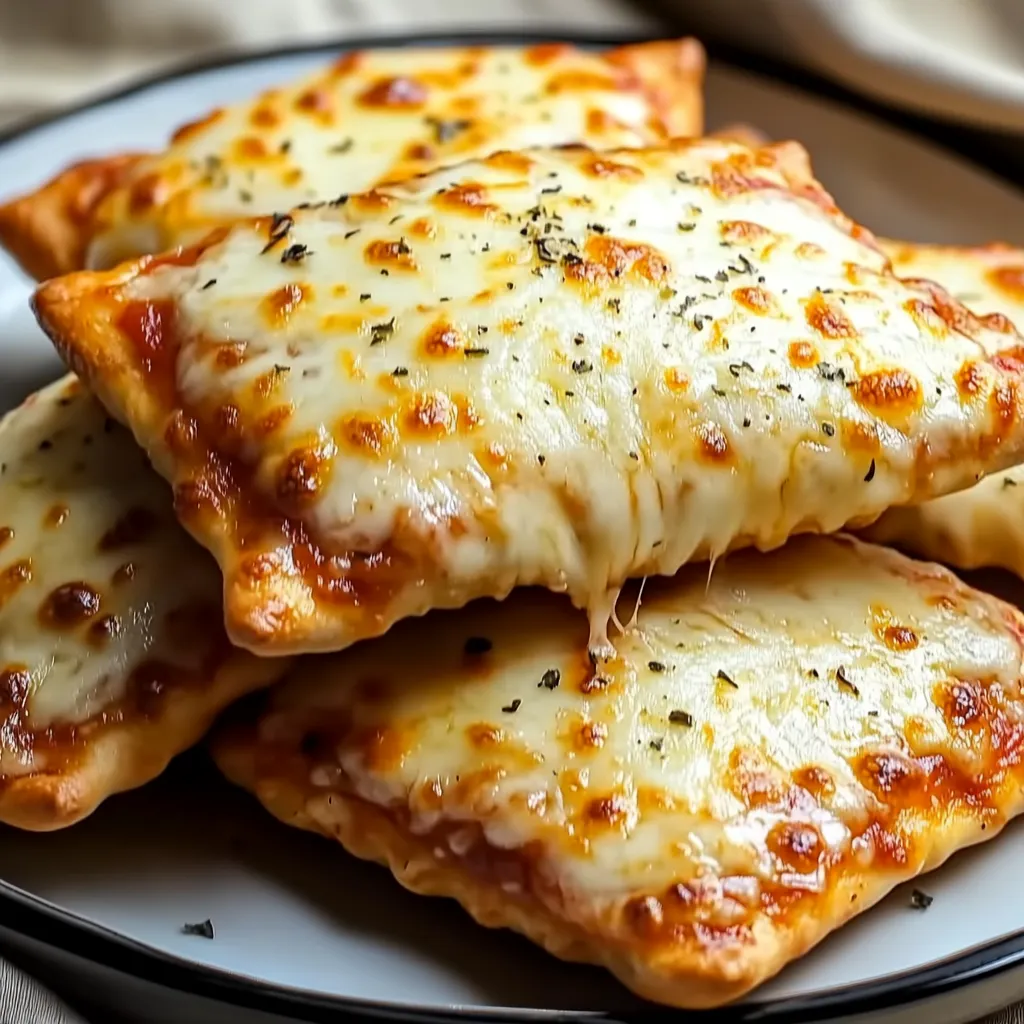 A plate with cheese and pepperoni pockets.
