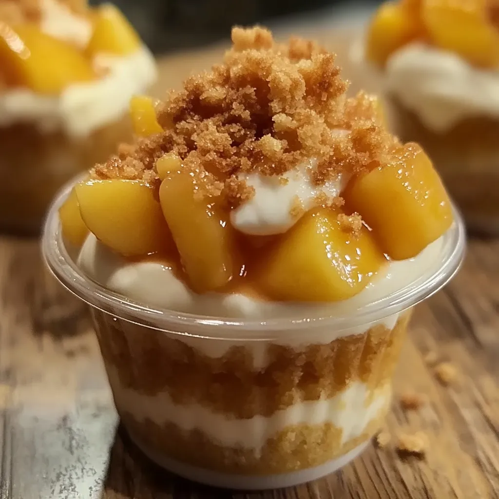Peach Cobbler Cheesecake Cups