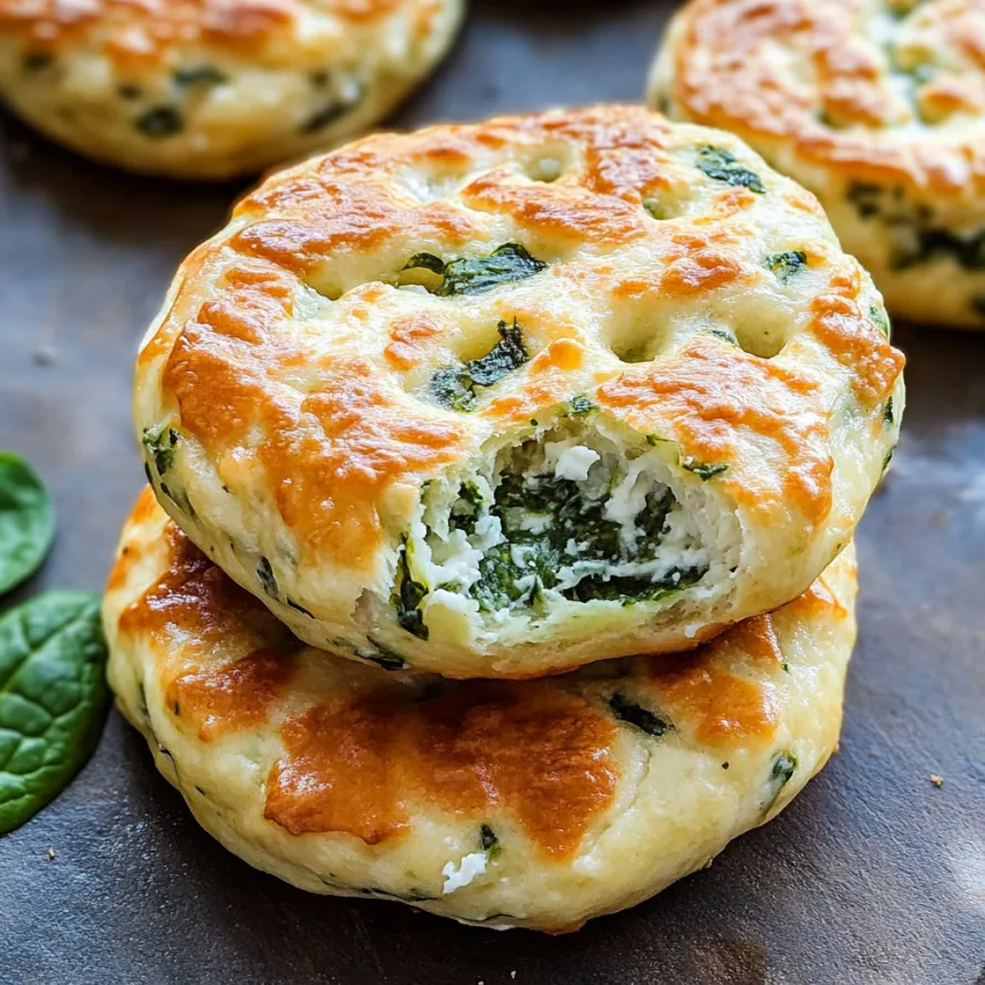 Three stacked biscuits with green toppings.