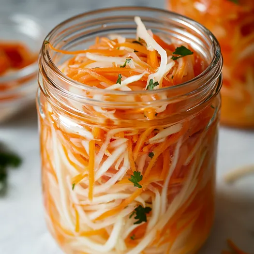 A jar of shredded carrots.