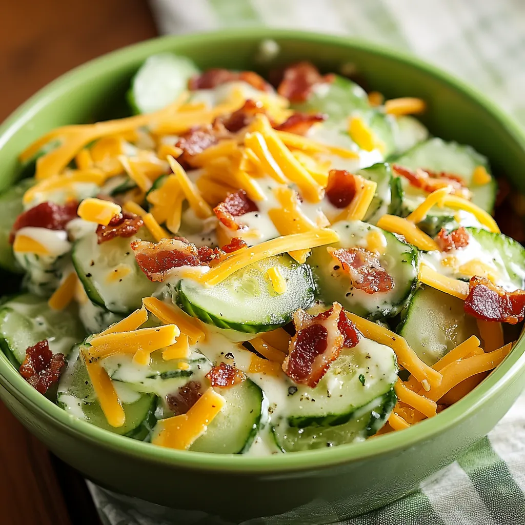 A bowl of food with cheese and bacon.