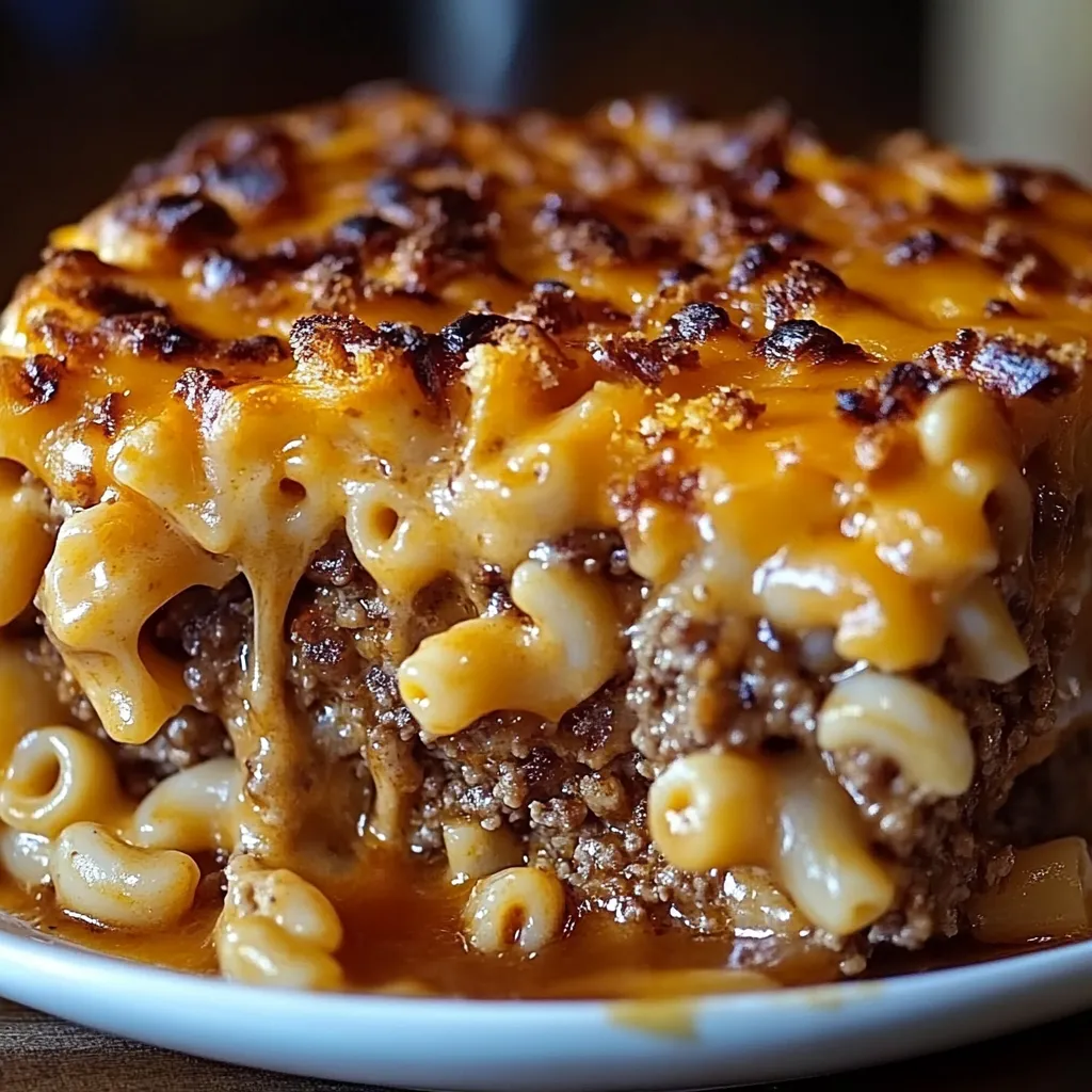 Mac and Cheese Meatloaf Casserole