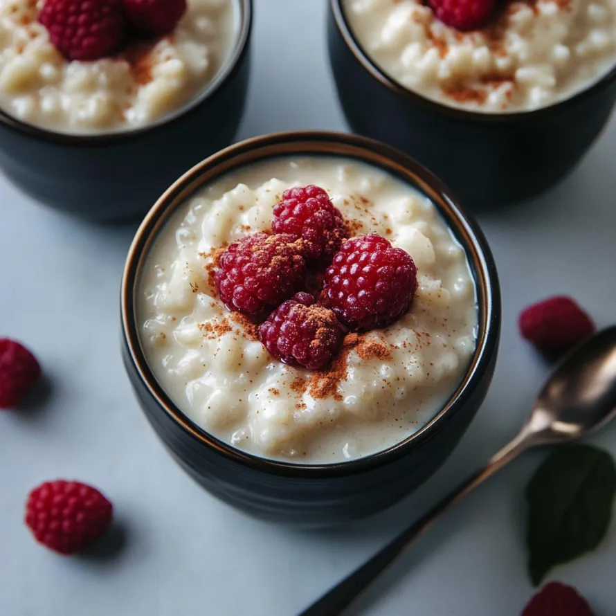 A bowl of cereal with raspberries on top.