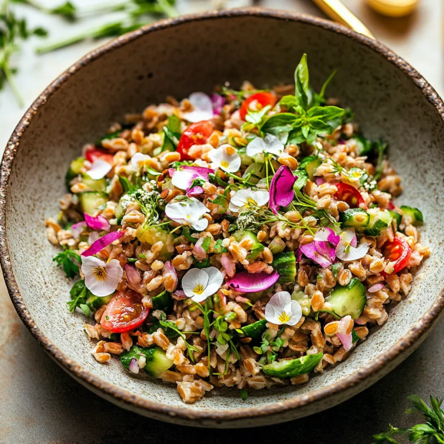 A bowl of rice with vegetables and flowers.