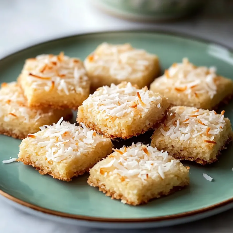 A plate of coconut cake.