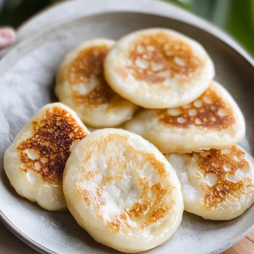 A plate of pancakes.