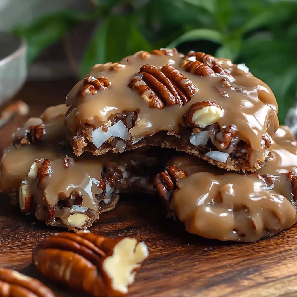 No-Bake Coconut Pecan Praline Cookies