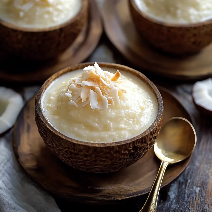 A bowl of coconut cream with a spoon.