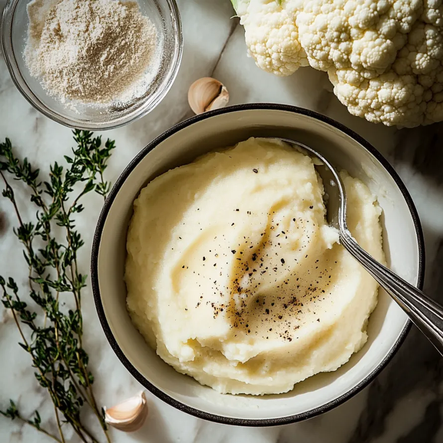 A bowl of mashed potatoes with a spoon in it.