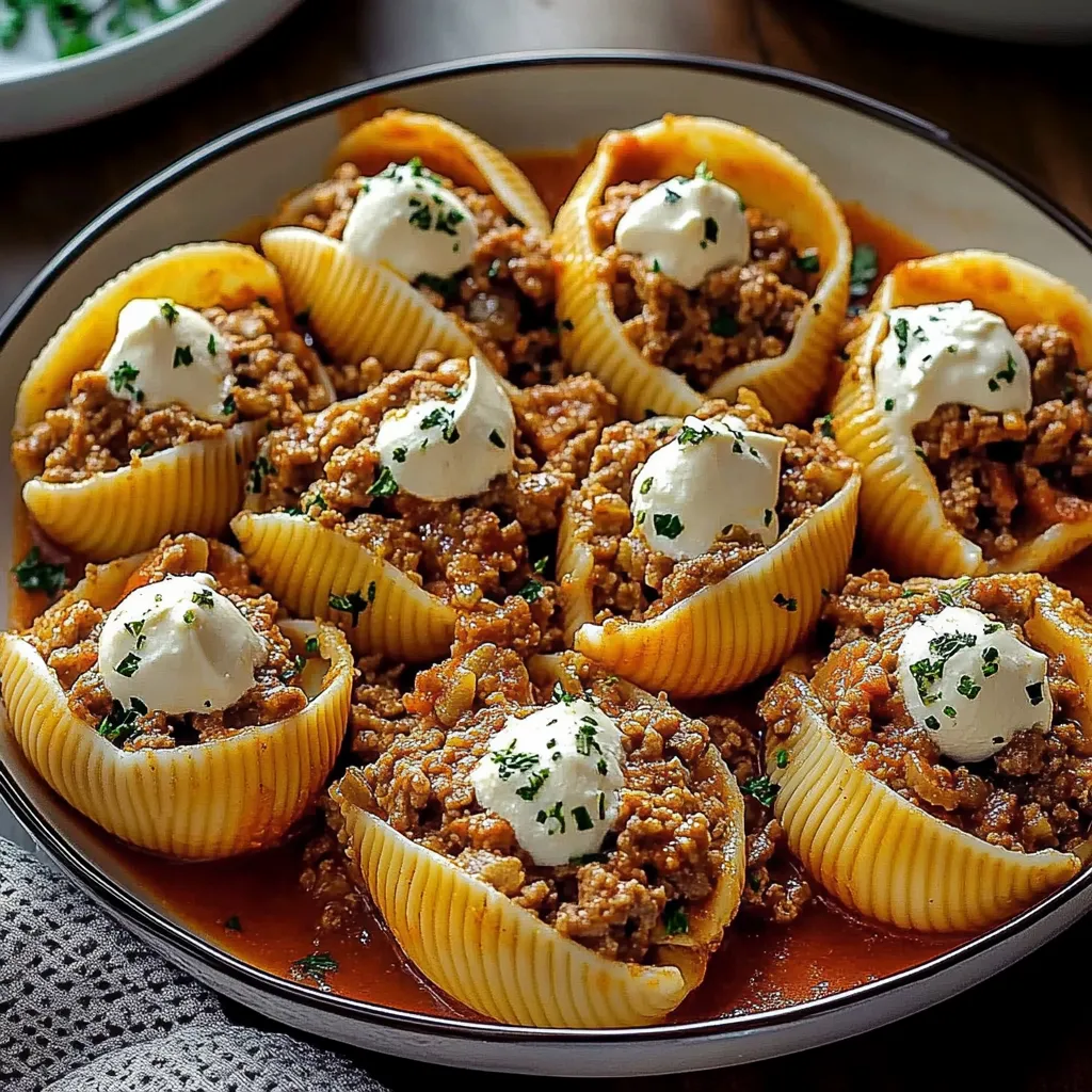 A plate of pasta with cheese and meat.