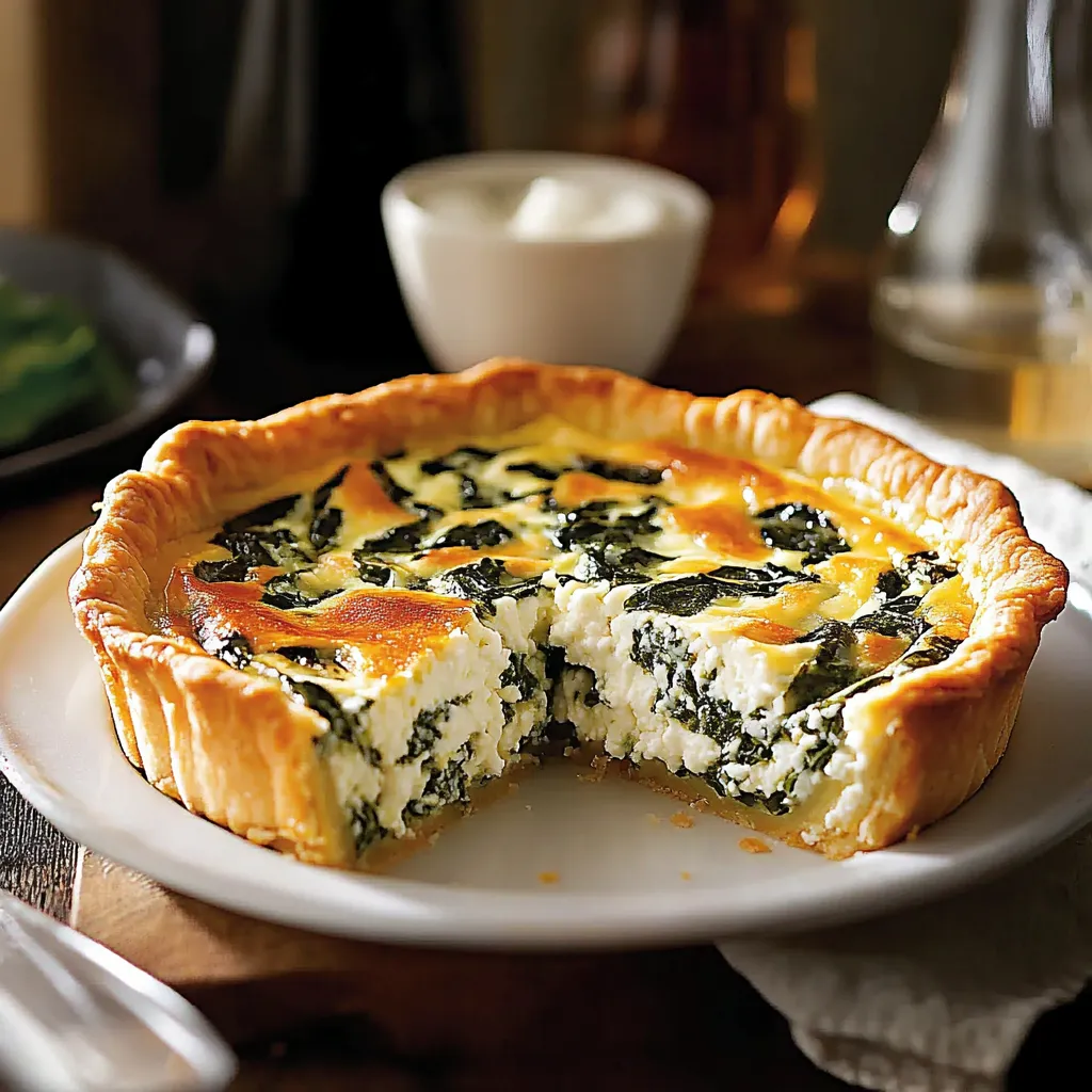 A slice of broccoli quiche on a white plate.