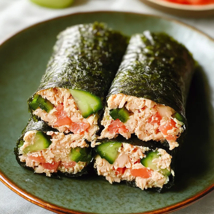 A plate of sushi with cucumber and tomato.