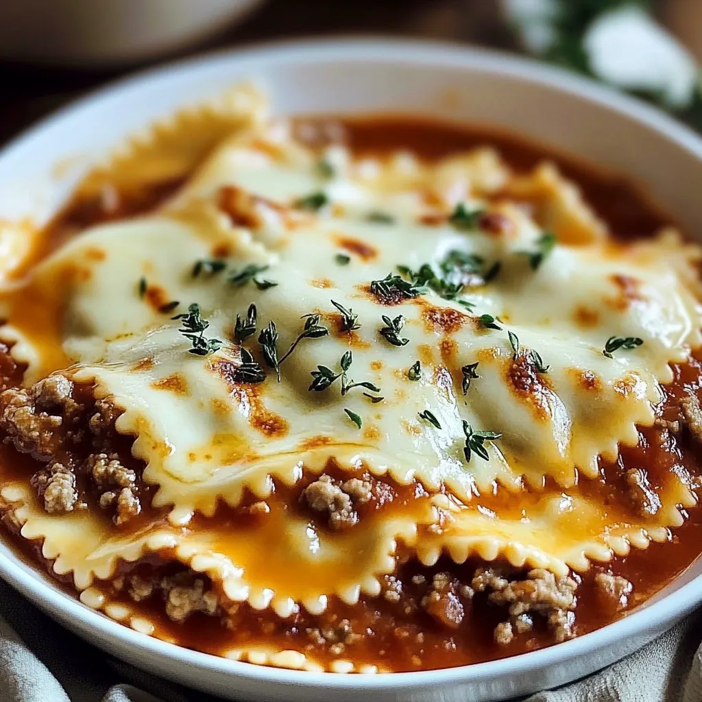 Easy Crockpot Ravioli Lasagna
