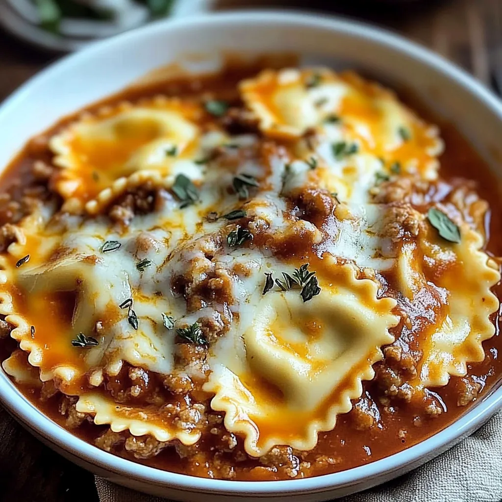 A bowl of pasta with meat sauce.