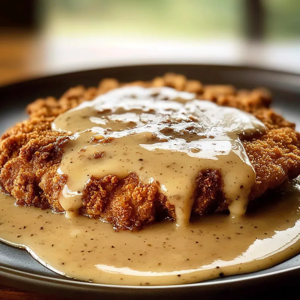 A plate of food with gravy on it.