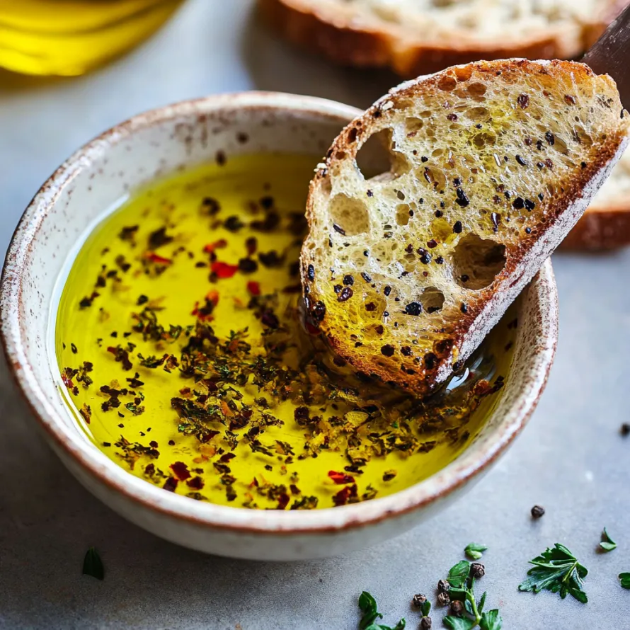 A bowl of oil with a spoon in it.