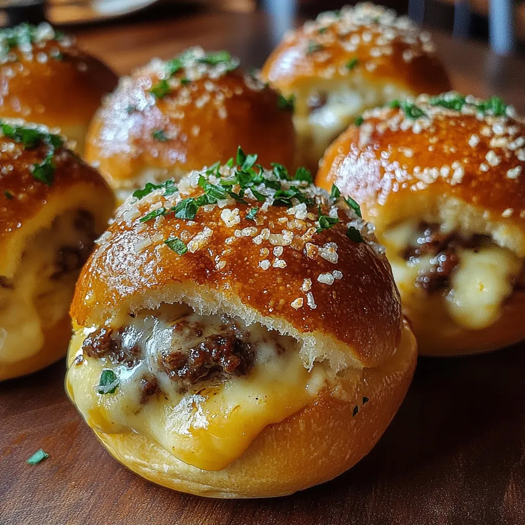 Garlic Parmesan Cheeseburger Bombs
