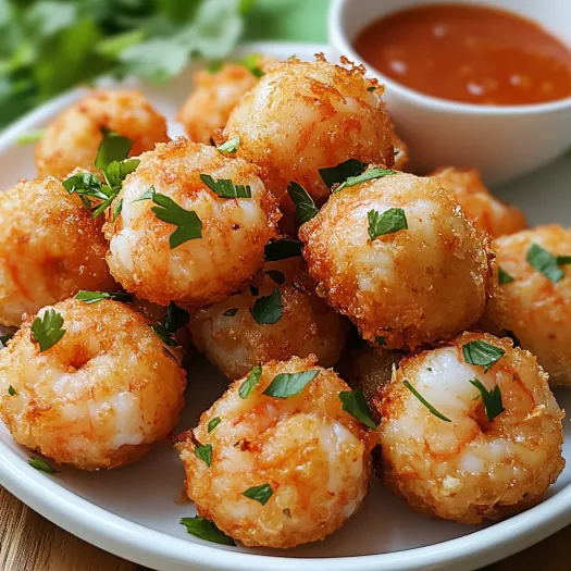A plate of shrimp with a bowl of sauce.