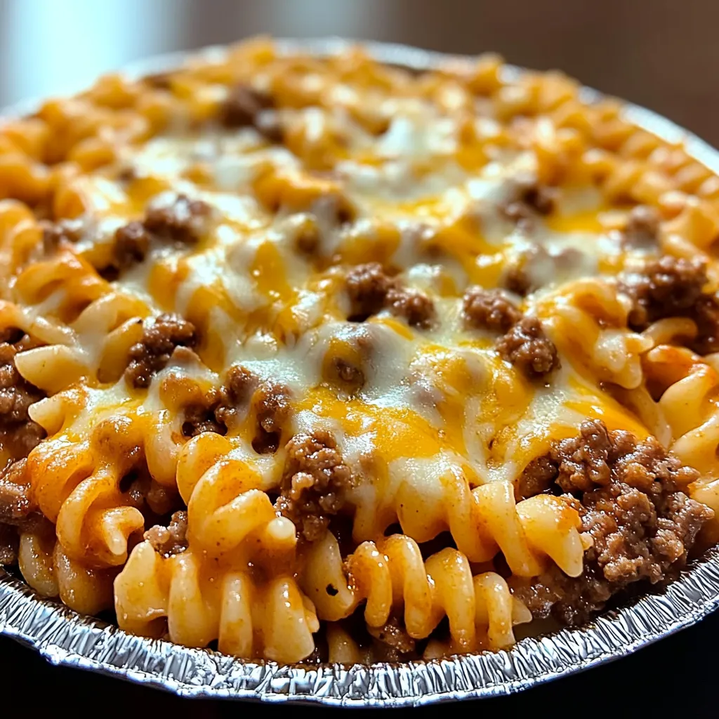 A bowl of macaroni and cheese.